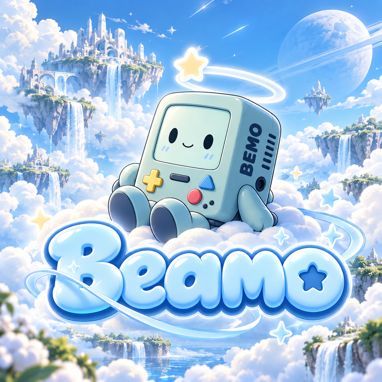 Beamo in the floating cloud city